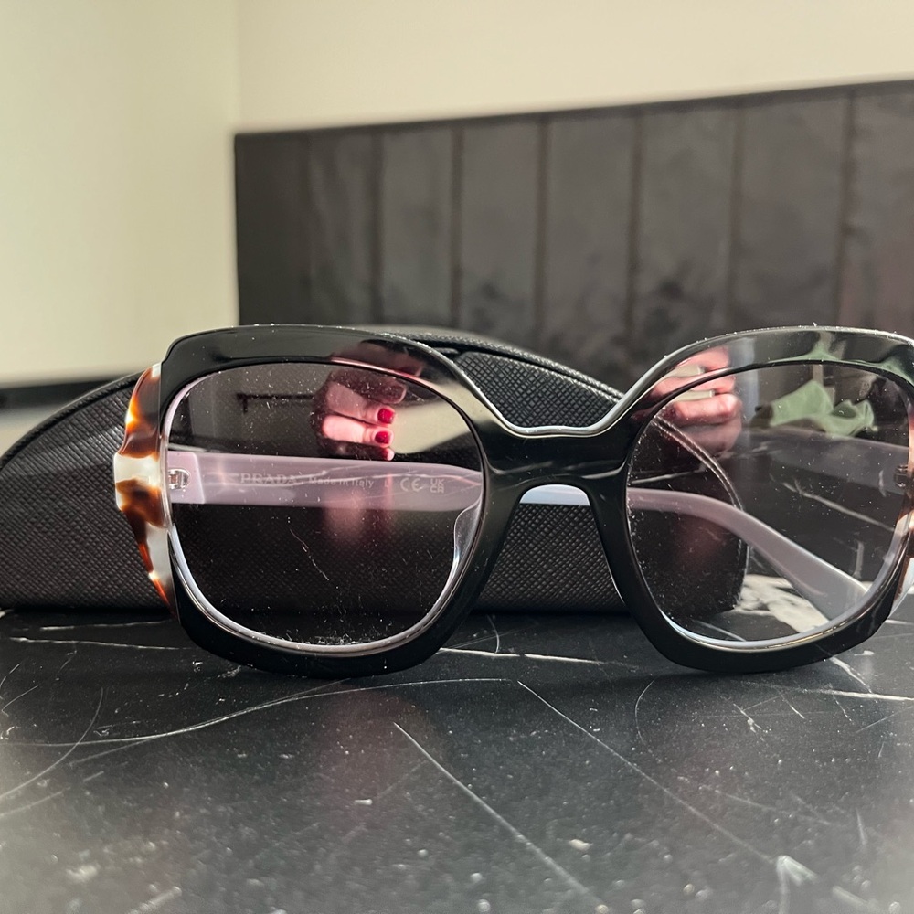 PRADA Black and Tortoiseshell Sunglasses
